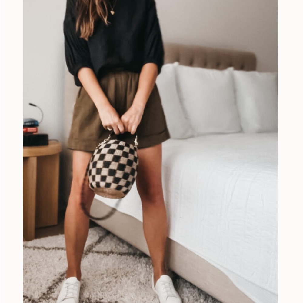Clare V. Pot De Miel checkered bag NEW - Picture 11 of 15